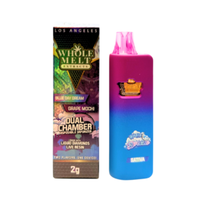 WholeMelt 2g dual chamber live diamond disposable vape with professional stealth delivery packaging for Australia and New Zealand