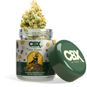 CBX Head Change 3.5g premium flower jar with professional stealth delivery packaging for Australia